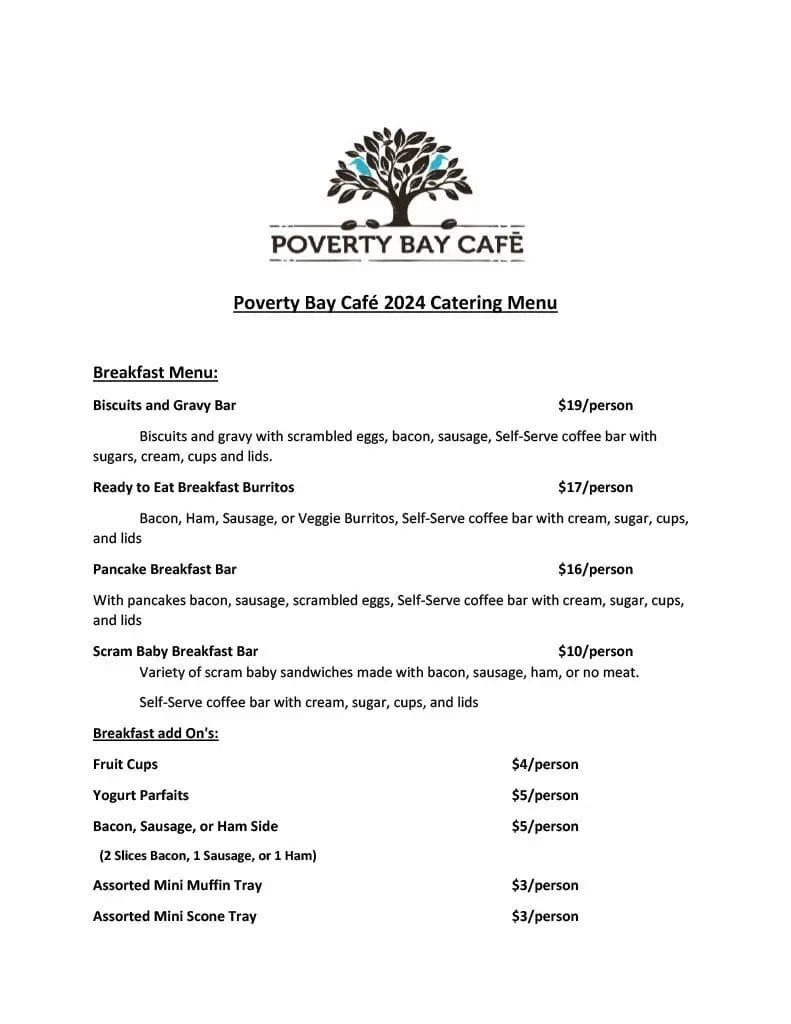 catering by poverty bay